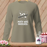 Long-sleeve shirt with geometric design and 