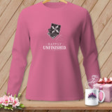 Pink long-sleeve shirt with 