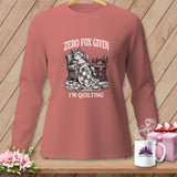 Long sleeve shirt with a fox sewing and text 