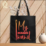 MyDesigns Black  Tote/Blood Orange Print / 15