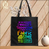 MyDesigns Black Tote/Rainbow Print / 15