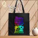 MyDesigns Black Tote/Rainbow Print / 15