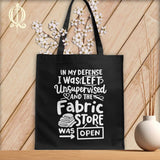 MyDesigns Black Tote/White Print / 15