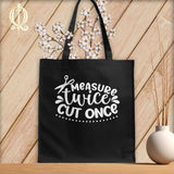 MyDesigns Black Tote/White Print / 15