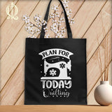 MyDesigns Black Tote/White Print / 15