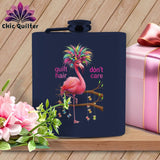 MyDesigns Flask 6oz / Navy Bobbinetta Beakley ~ Quilter's Flask