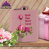 MyDesigns Flask 6oz / Pink Flamingle Fawcett ~ Quilter's Flask