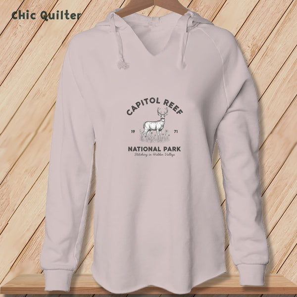 Apliiq hoodies Blush / xs Capitol Reef National Park, Stitchin In Beauty ~ Hooded Sweatshirt