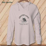 Apliiq hoodies Blush / xs Crater Lake National Park, Stitchin In Beauty ~ Hooded Sweatshirt