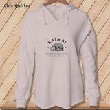 Apliiq hoodies Blush / xs Katmai National Park Brooks Falls Bear, Stitchin In Beauty ~ Hooded Sweatshirt