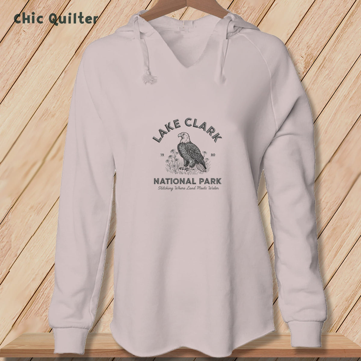 Apliiq hoodies Blush / xs Lake Clark National Park, Stitchin In Beauty ~ Hooded Sweatshirt