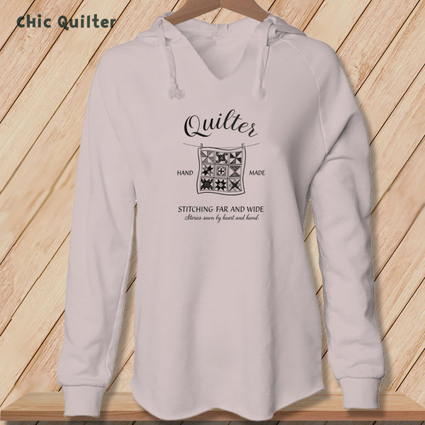 Apliiq hoodies Blush / xs Quilter ~ Hand Made ~ Hooded Lightweight Sweatshirt
