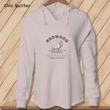 Apliiq hoodies Blush / xs Redwood National Park, Stitchin In Beauty ~ Hooded Sweatshirt