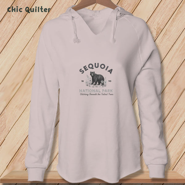 Apliiq hoodies Blush / xs Sequoia National Park ~ Bear, Stitchin In Beauty ~ Hooded Sweatshirt