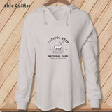 Apliiq hoodies Bone / xs Capitol Reef National Park, Stitchin In Beauty ~ Hooded Sweatshirt