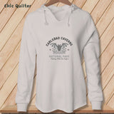 Apliiq hoodies Bone / xs Carlsbad Caverns National Park ~ Bat, Stitchin In Beauty ~ Hooded Sweatshirt