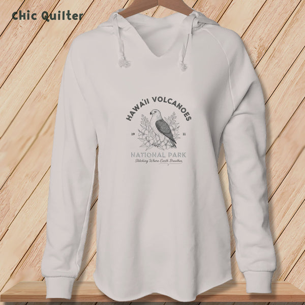 Apliiq hoodies Bone / xs Hawaiʻi Volcanoes National Park, Stitchin In Beauty ~ Hooded Sweatshirt