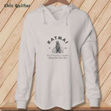 Apliiq hoodies Bone / xs Katmai National Park Standing Bear, Stitchin In Beauty ~ Hooded Sweatshirt