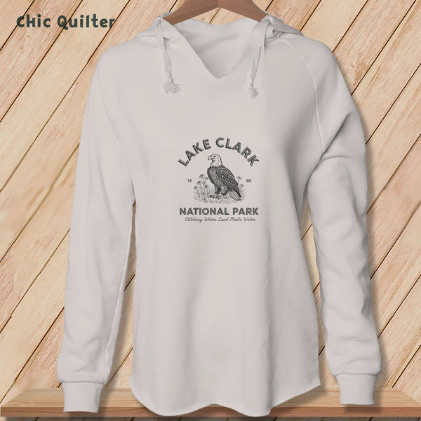 Apliiq hoodies Bone / xs Lake Clark National Park, Stitchin In Beauty ~ Hooded Sweatshirt