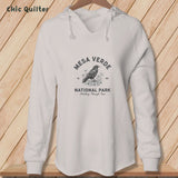 Apliiq hoodies Bone / xs Mesa Verde National Park, Stitchin In Beauty ~ Hooded Sweatshirt