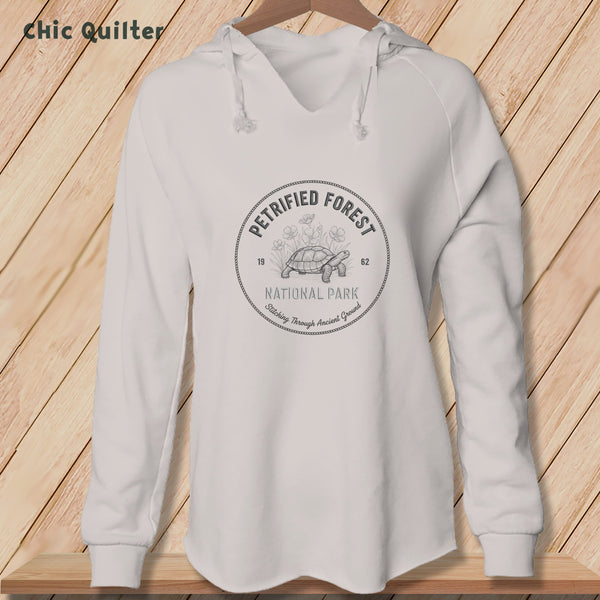 Apliiq hoodies Bone / xs Petrified Forest National Park, Stitchin In Beauty ~ Hooded Sweatshirt