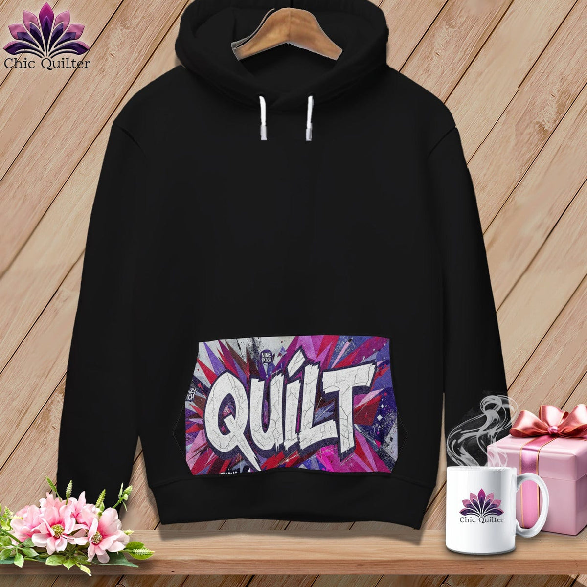 Apliiq hoodies dark grey heather / xs Quilter's Chaos Powerburst ~ Premium Hoodie