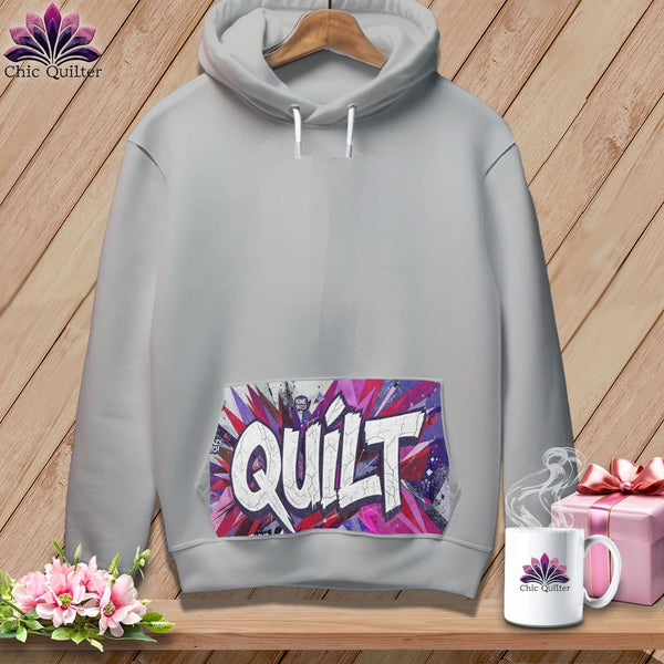 Apliiq hoodies heather grey / xs Quilter's Chaos Powerburst ~ Premium Hoodie