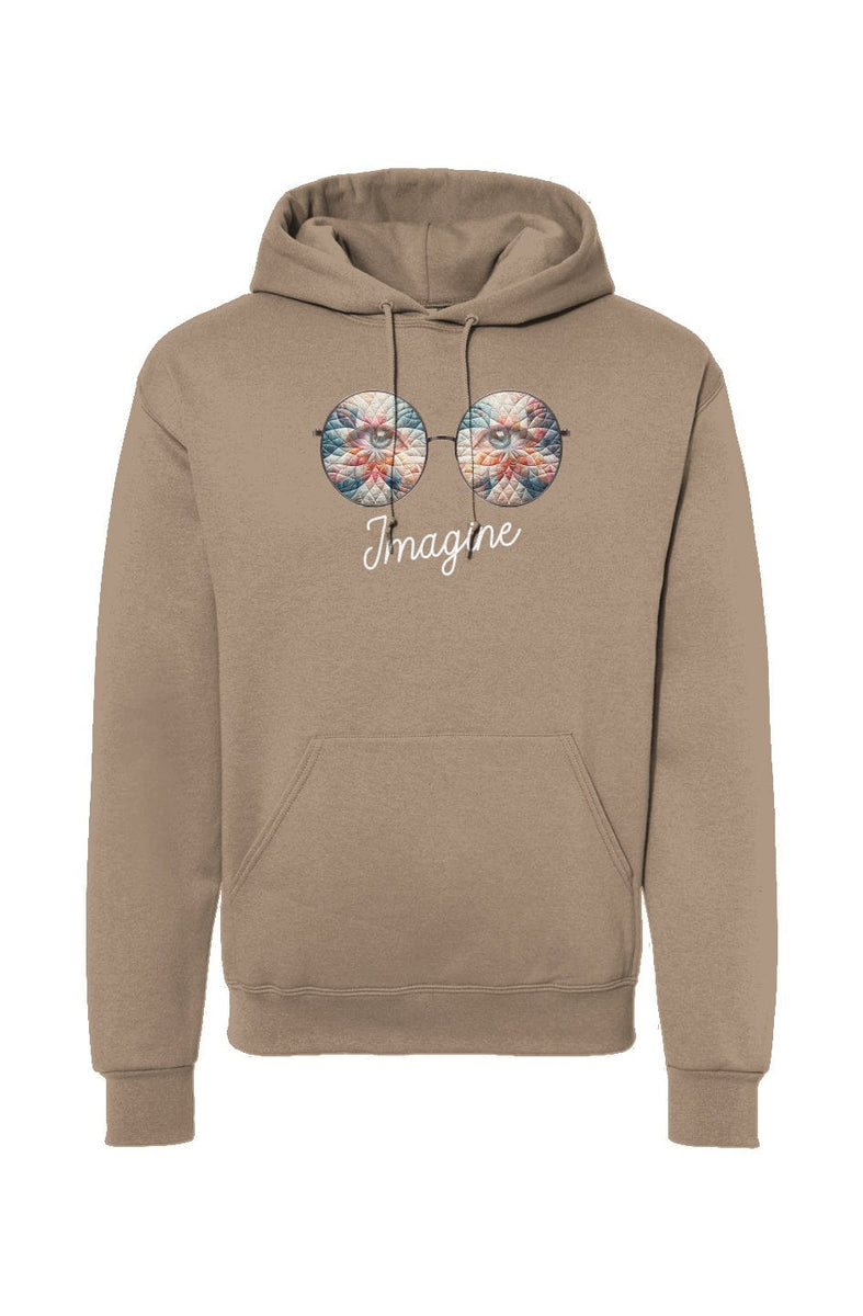 Apliiq hoodies LImited Edition - Imagine Hoodie Blue Quilt Reflection - Khaki