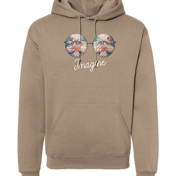 Apliiq hoodies LImited Edition - Imagine Hoodie Blue Quilt Reflection - Khaki