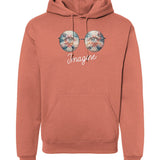 Apliiq hoodies LImited Edition - Imagine Hoodie Blue Quilt Reflection Sunset Coral