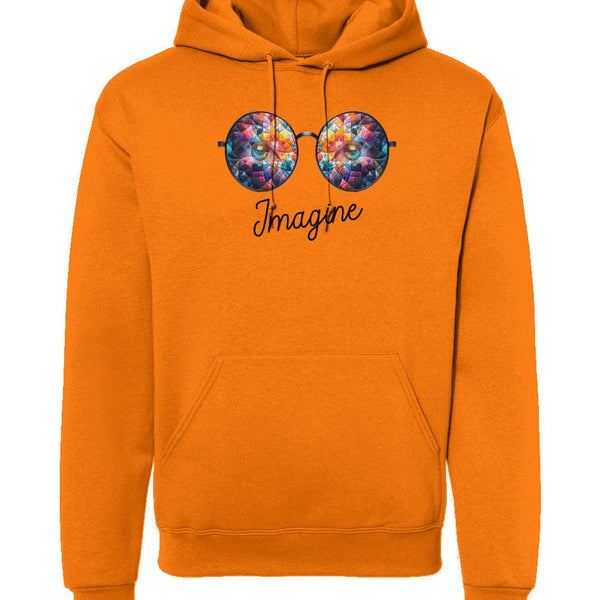 Apliiq hoodies LImited Edition - Imagine Hoodie Mutli-Color Quilt Safety Orange