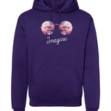 Apliiq hoodies LImited Edition - Imagine Hoodie Pink Quilt Reflection - Deep Purple