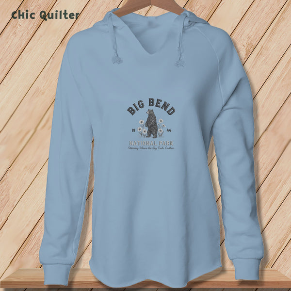 Apliiq hoodies Misty Blue / xs Big Bend National Park, Stitchin In Beauty ~ Hooded Sweatshirt