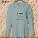 Apliiq hoodies Sage / xs Zion National Park ~ Bighorn, Stitchin In Beauty ~ Hooded Sweatshirt