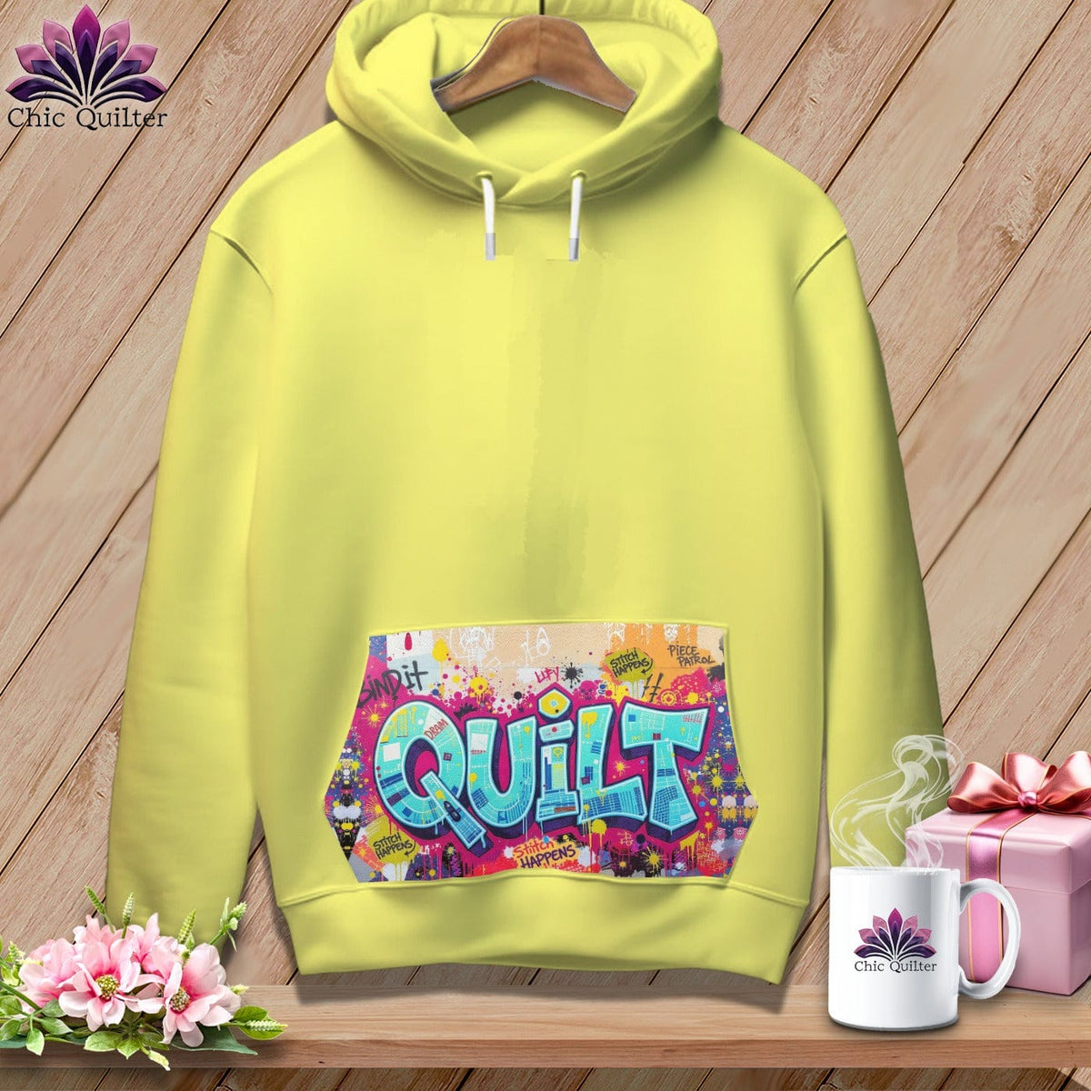 Apliiq hoodies Yellow / xs Quilt Riot ~ Premium Hoodie