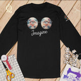 MyDesigns Imagine Quilt Reflection in Blues ~Limited Edition Long Sleeve Tee