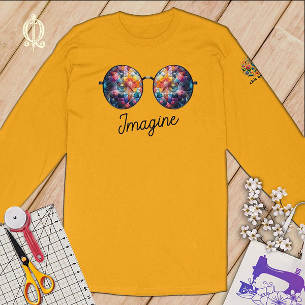 MyDesigns Imagine Quilt Reflection in Multi Colored ~Limited Edition Long Sleeve Tee