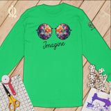 MyDesigns Imagine Quilt Reflection in Multi Colored ~Limited Edition Long Sleeve Tee