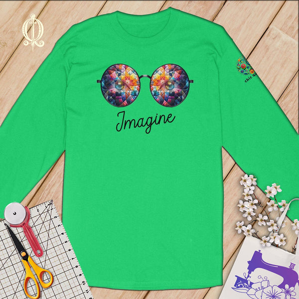 MyDesigns Imagine Quilt Reflection in Multi Colored ~Limited Edition Long Sleeve Tee