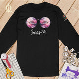 MyDesigns Imagine Quilt Reflection in Pink ~Limited Edition Long Sleeve Tee