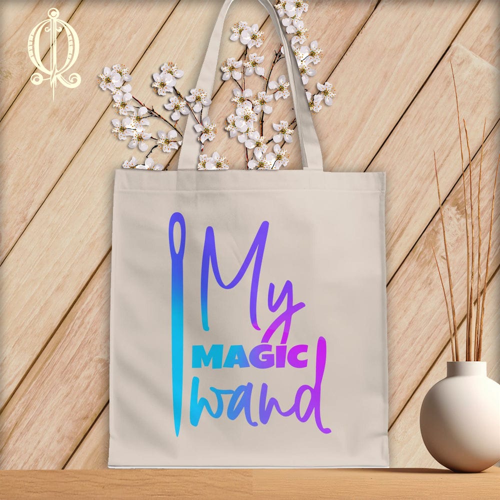 MyDesigns Natural Tote/Jewel Print / 15"x16" My Magic Wand ~Tote Bag