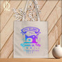 MyDesigns Natural Tote/Jewel Print / 15"x16" My Sewing Room Is My Happy Place ~Tote Bag