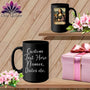 MyDesigns Physical Item 15oz / Black Mona Sewsa - Resting Stitch Face ~ Personalized Coffee Mug