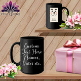 MyDesigns Physical Item 15oz / Black Patch - Resting Stitch Face ~ Personalized Coffee Mug