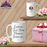MyDesigns Physical Item 15oz / White Cheeky - Resting Stitch Face ~ Personalized Coffee Mug