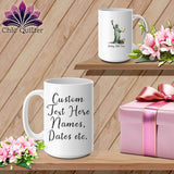 MyDesigns Physical Item 15oz / White Quilter of Liberty - Resting Stitch Face ~ Personalized Coffee Mug