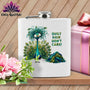 MyDesigns Physical Item 6oz / White Quilt Hair Don’t Care ~ Lady Plumeadora ~ Quilter's Flask