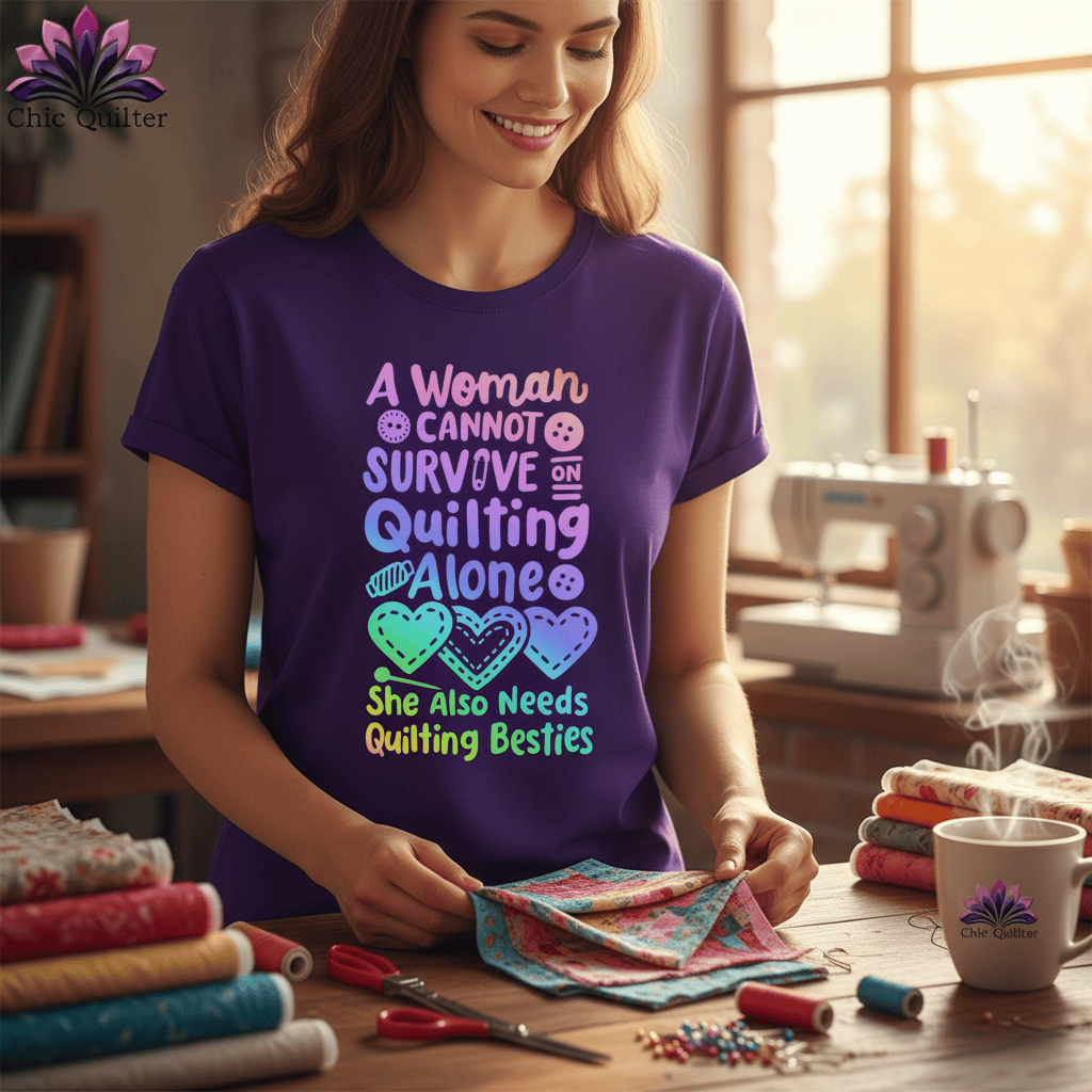 MyDesigns Physical Item A Woman Cannot Survive Quilting Alone ~ Relaxed Fit Tee