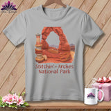 MyDesigns Physical Item Arches National Park, Stitchin' In ~ Relaxed Fit Tee