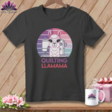 MyDesigns Physical Item Asphalt / S Quilting Llamama ~ Relaxed Fit Tee